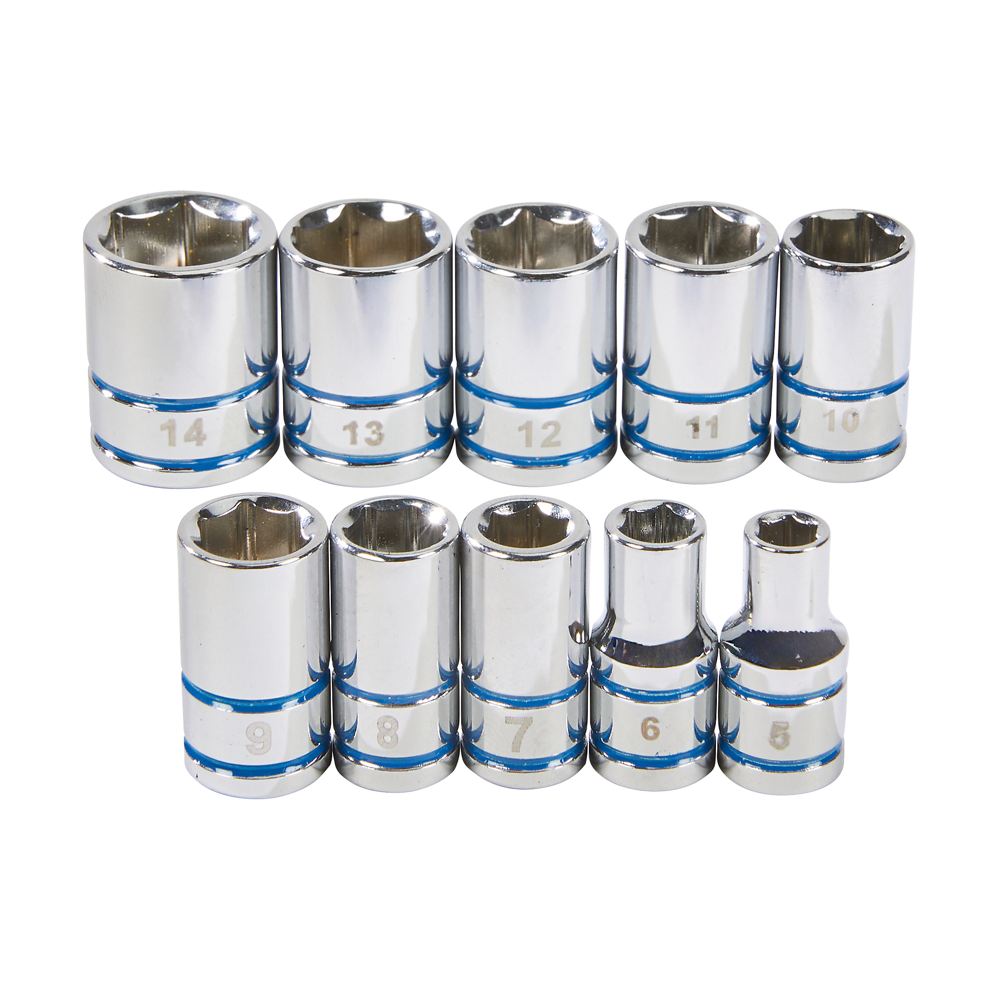 Klutch 1/4in.-Drive Socket Set, Metric, 10-Pc.